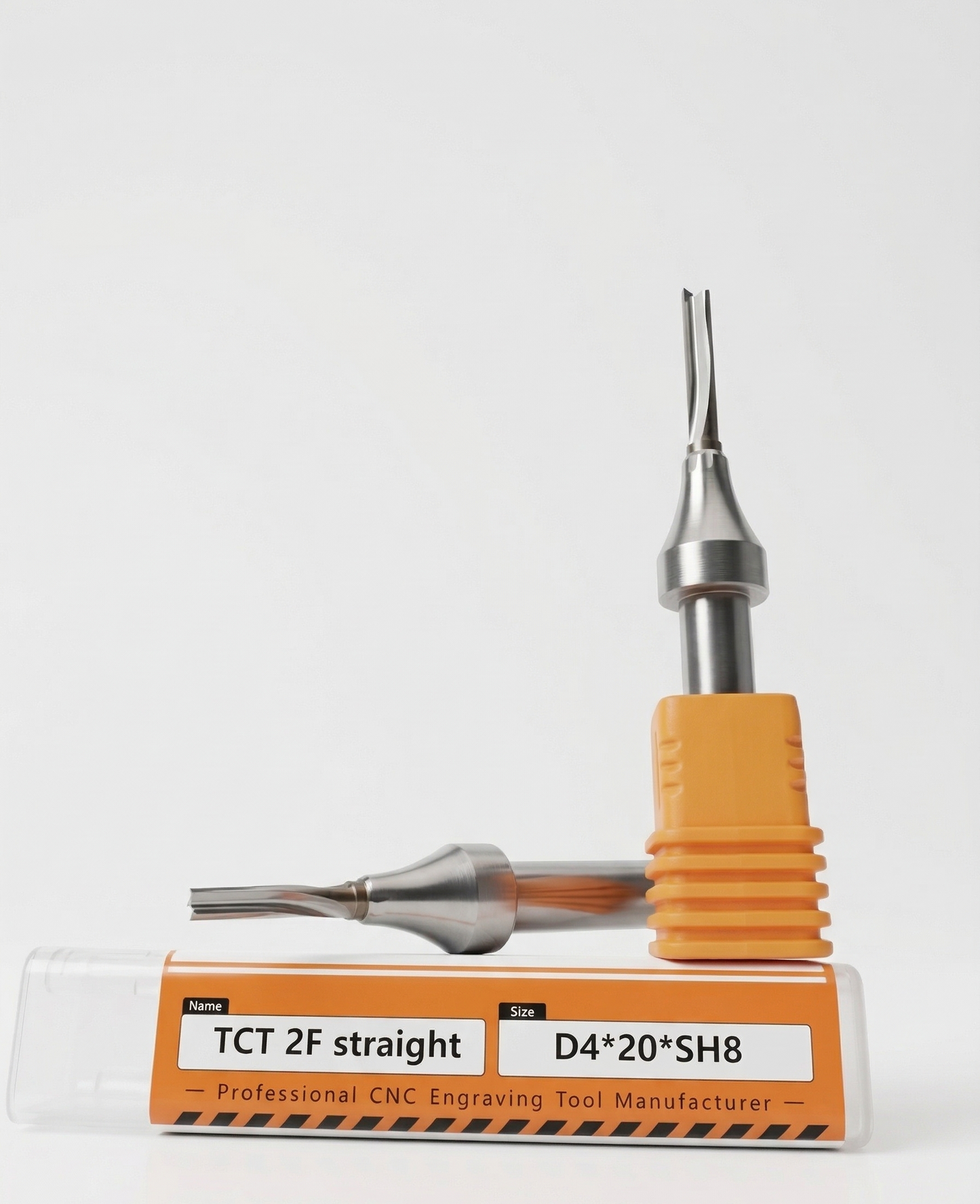 4×20×8 TCT 2-Flute Straight Endmill