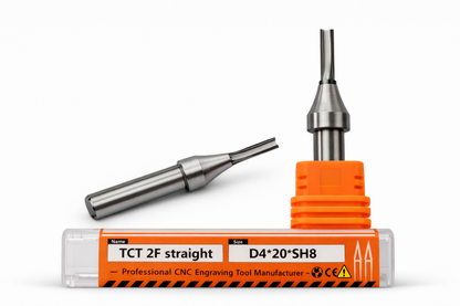 4×20×8 TCT 2-Flute Straight Endmill