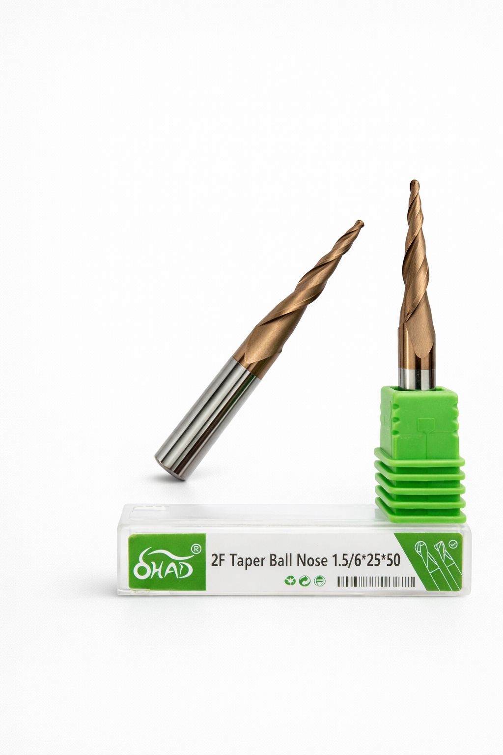 1.5/6x25x50 2F TAPER BALLNOSE COATED