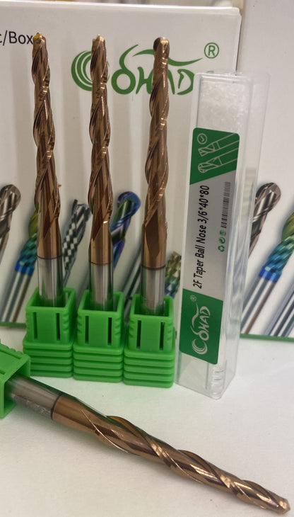 3/6*40*80 2F TAPER BALLNOSE COPPER COATED