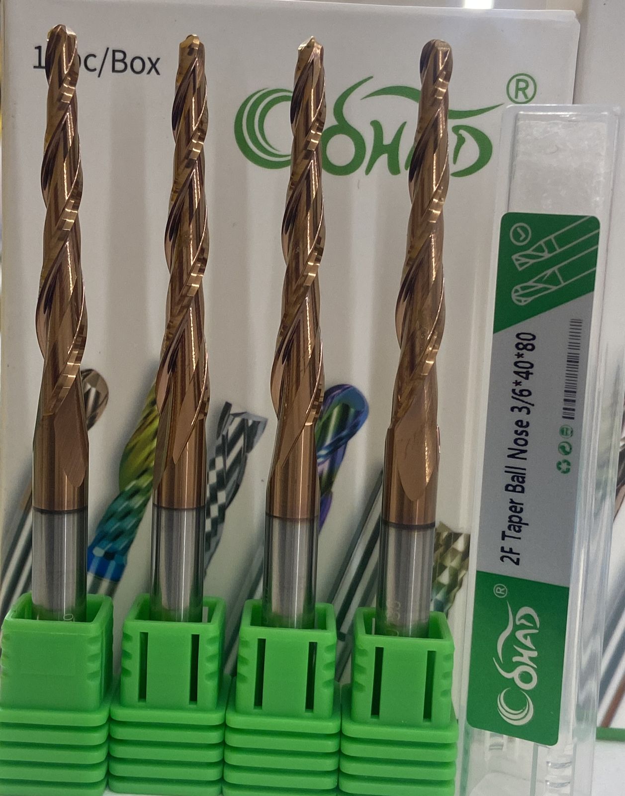 3/6*40*80 2F TAPER BALLNOSE COPPER COATED