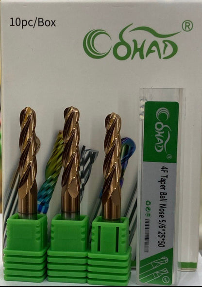 5/6*25*50 4F TAPER BALLNOSE COPPER COATED