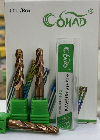 5/6*25*50 4F TAPER BALLNOSE COPPER COATED