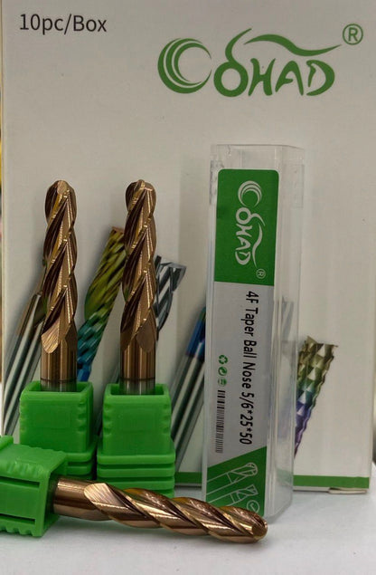 5/6*25*50 4F TAPER BALLNOSE COPPER COATED