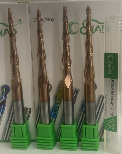 4/8*50*100 2F TAPER BALLNOSE COPPER COATED